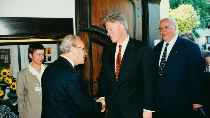 Präsident Clinton & Kanzler Kohl im Bachhaus 1998